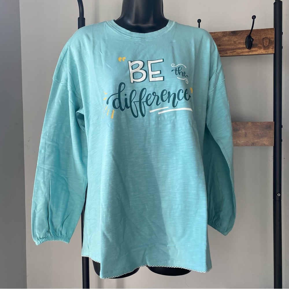 Matilda Jane women’s Be The Difference long sleeve Tee Shirt Wonderment size M
